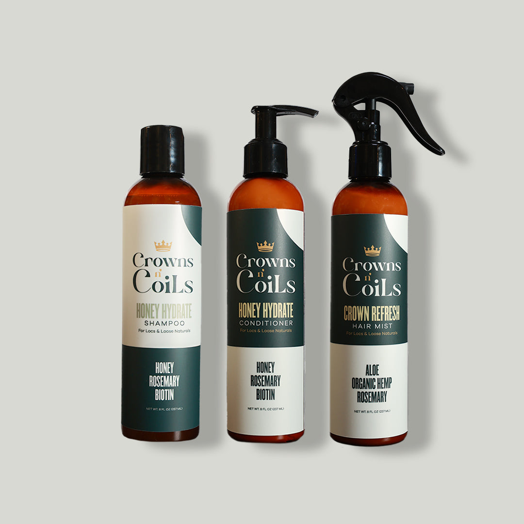 Crown Care Bundle – Shampoo, Conditioner & Hair Mist for Healthy, Moisturized Hair